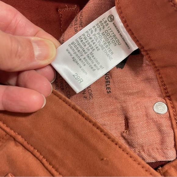 New Adriano Goldschmied Luscious Stretch Sateen Pants Farrah High Rise - Picture 5 of 10